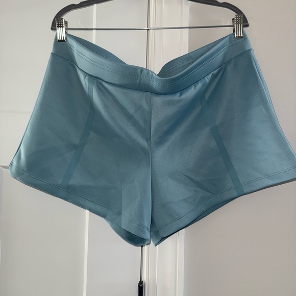 NWOT Fabletics Teal Athletic Shorts - Picture 1 of 3